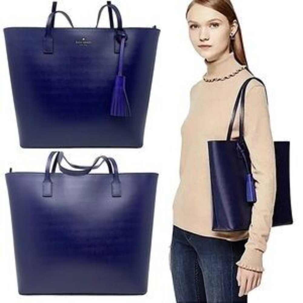 Nwot Kate Spade NY Jana Blue Sapphire Tote Bag Purse